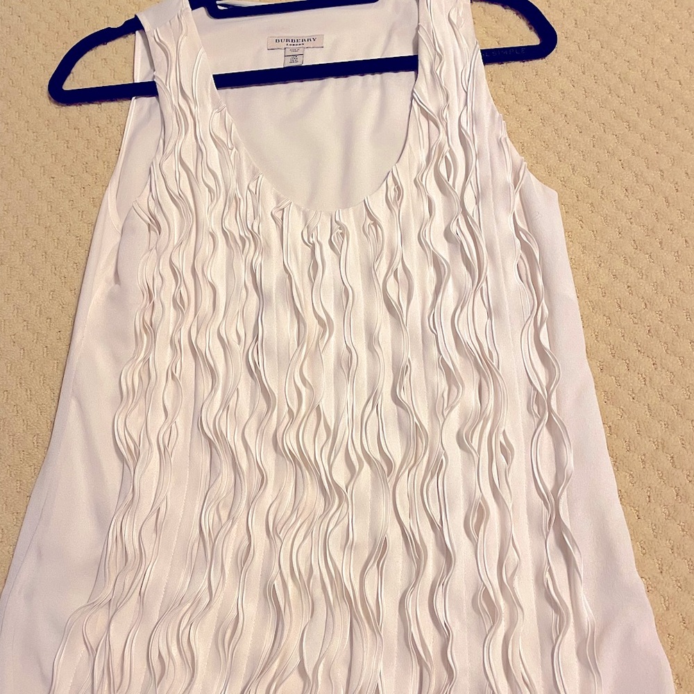 Burberry Silk Cream Tank Top